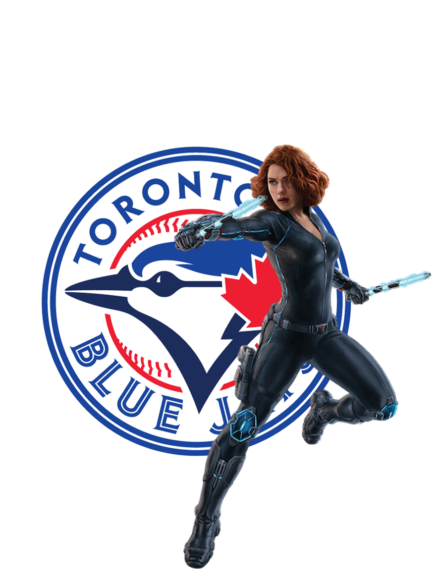 Toronto Blue Jays Black Widow Logo vinyl decal